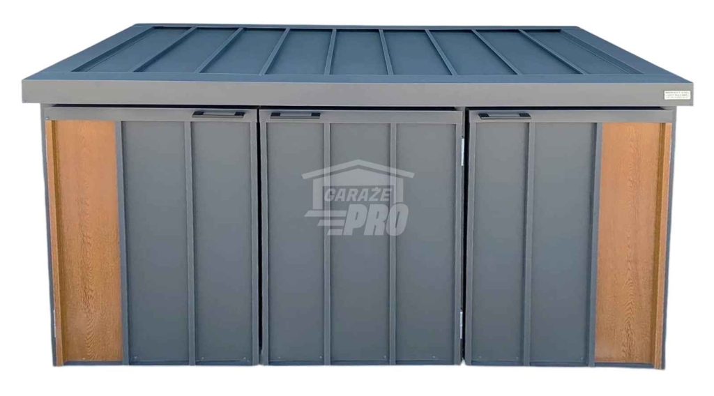 Zabudowa koszy na śmieci wiata obudowa 177x65x110 cm 3x120L  GP711 Stargard - zdjęcie 1