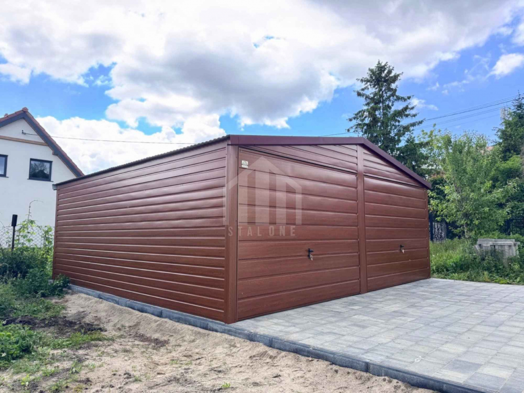 Garaż blaszany 6x5m - 2x brama uchylna - drewnopodobny SO125 Krowodrza - zdjęcie 2