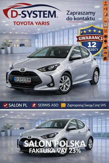 2023 Yaris  Salon Polska 1Właściciel   SUPER STAN Gwarancja ASO PL Białystok - zdjęcie 1