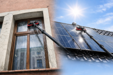 Mycie okien, przeszkleń. Czyszczenie paneli PV i elewacji ekologiczne