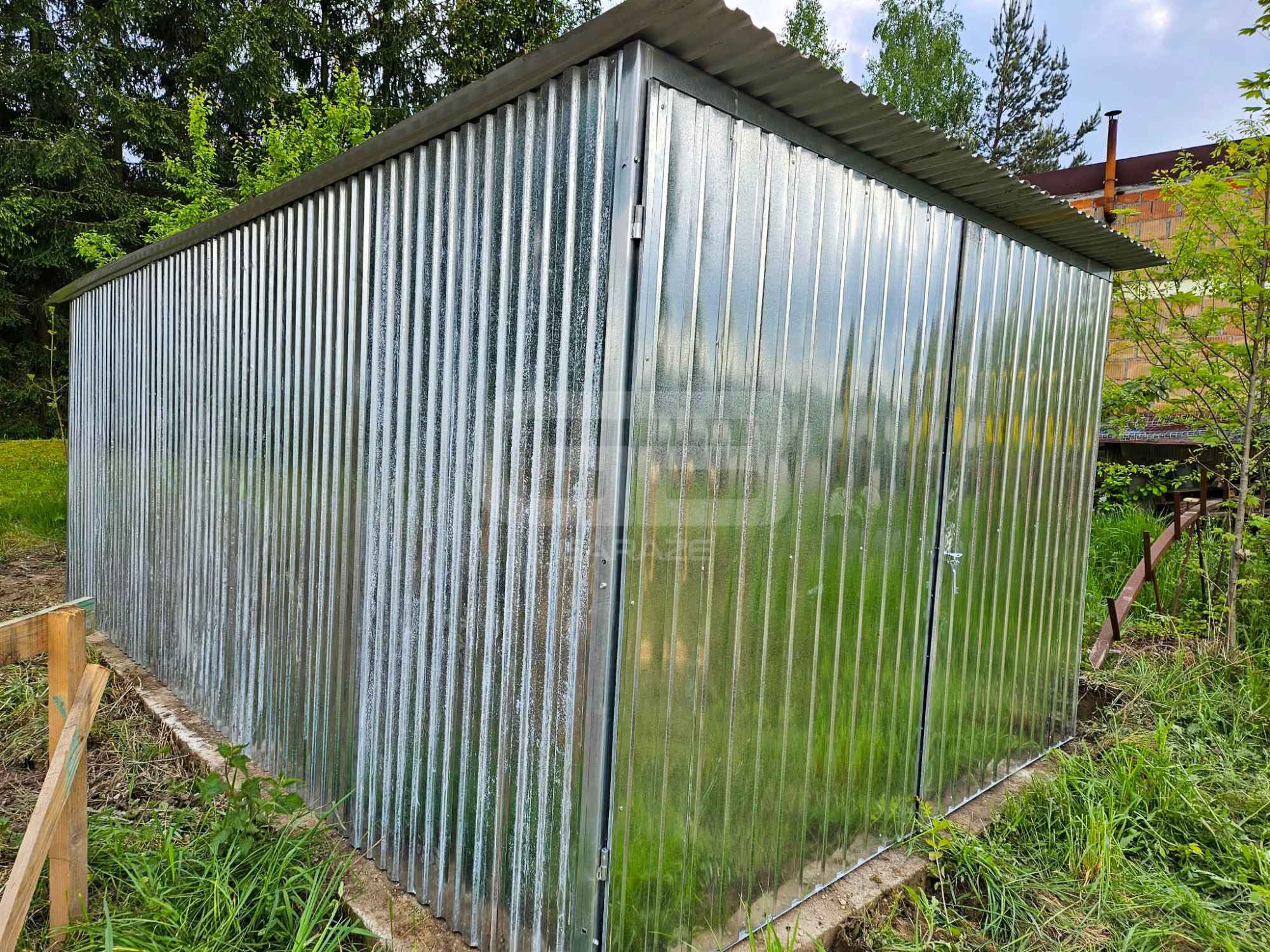 Garaż 3×5 m blaszany II gat konstrukcja wolnostojąca na budowe GB111 Police - zdjęcie 4