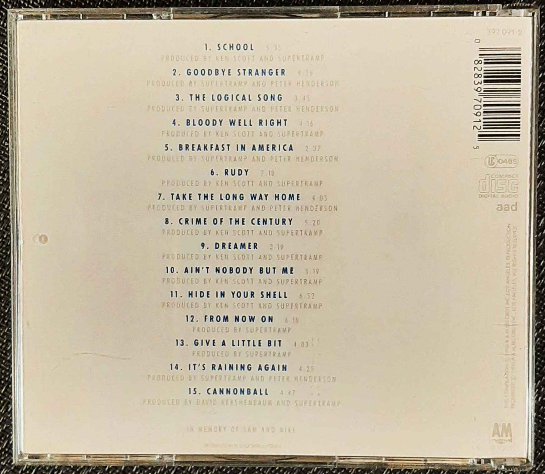 Polecam Album CD Kultowego Zespołu SUPERTRAMP: The Very Best Katowice - zdjęcie 2