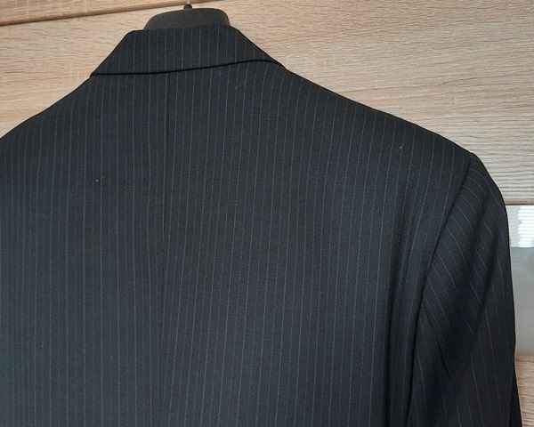 Marynarka męska, wełna granat-czarny, na 182 cm wzrostu - jak nowa Bielany - zdjęcie 2