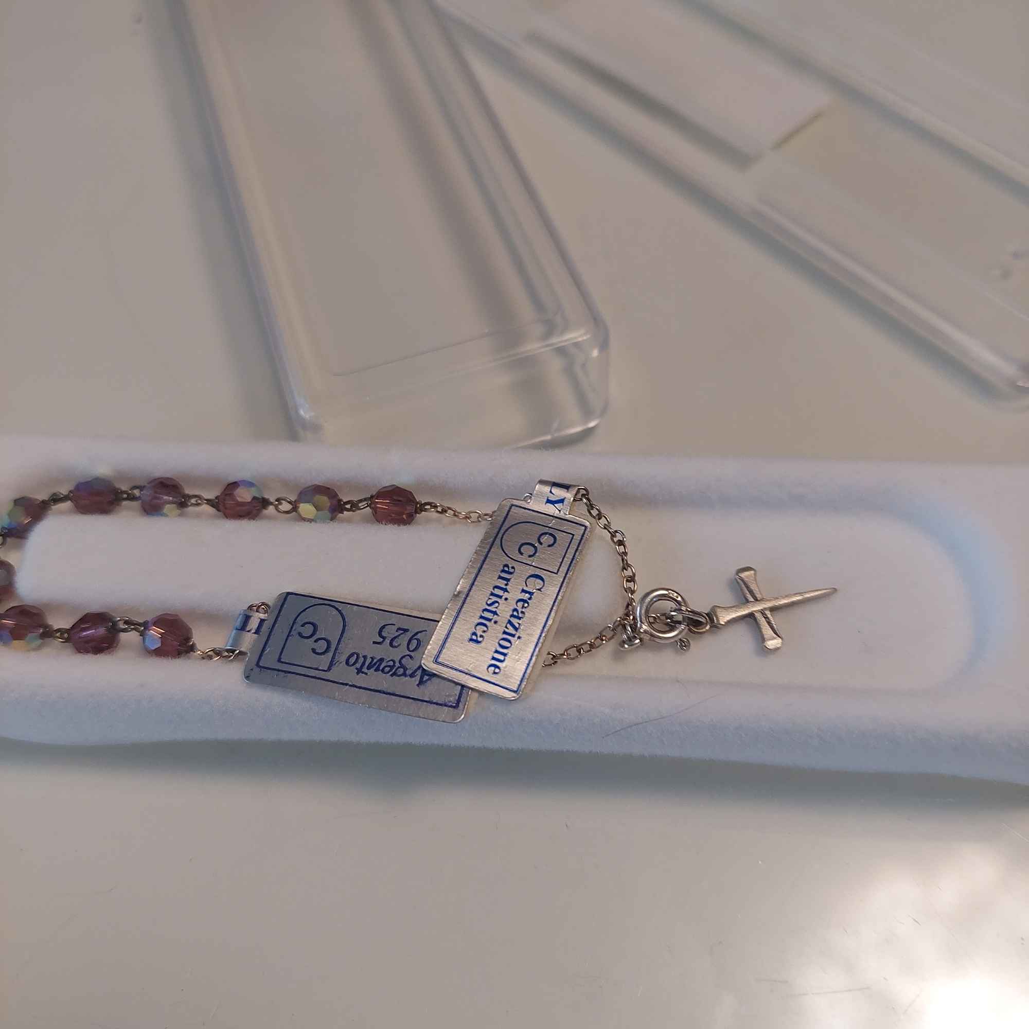 Bransoletka srebrna nowa z krzyżykiem Stare Miasto - zdjęcie 6