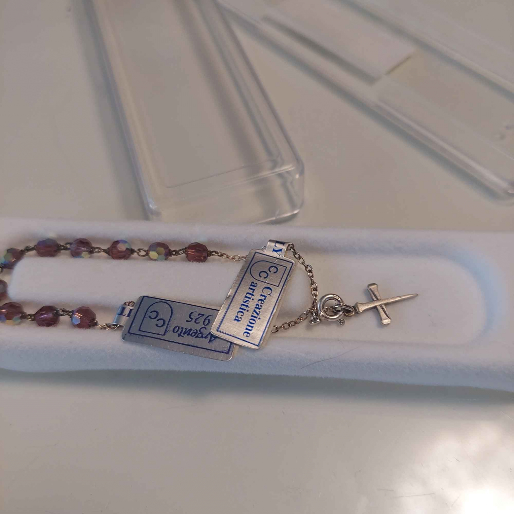 Bransoletka srebrna nowa z krzyżykiem Stare Miasto - zdjęcie 6