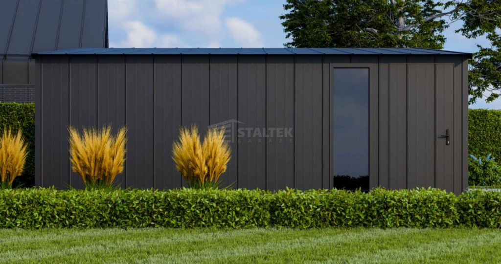 Garaż blaszany 7x6m brama uchylna okno drzwi blacha na rąbek ST210 Krynica-Zdrój - zdjęcie 3