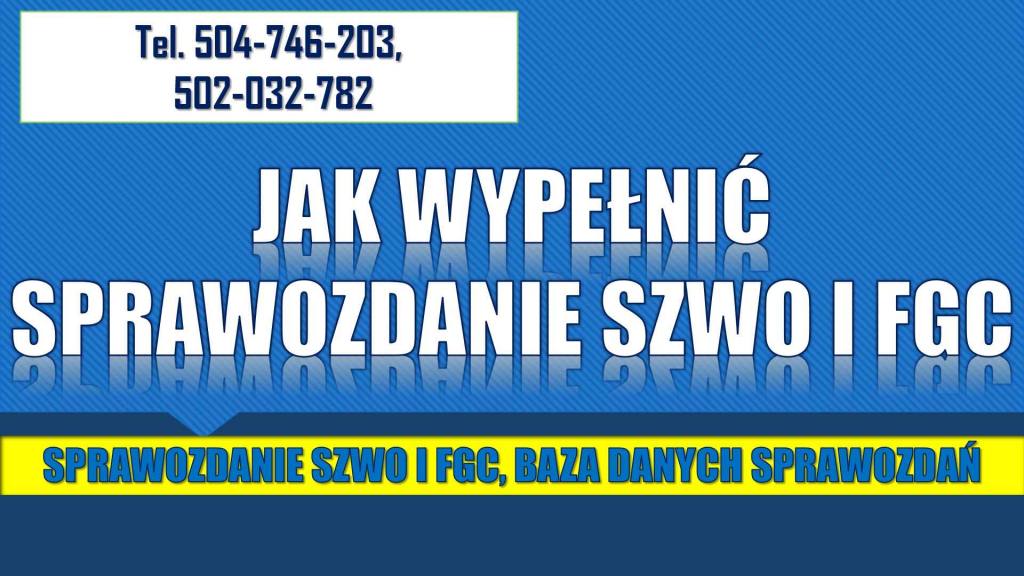 Jak wypełnić sprawozdanie SZWO i FGC, tel. 504-746-203, fgazy i BDS Psie Pole - zdjęcie 1
