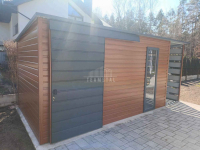 Schowek domek ogrodowy 4,4x2,5m + wiata 1,1x2,5m drzwi okno TS1165 Suwałki - zdjęcie 3