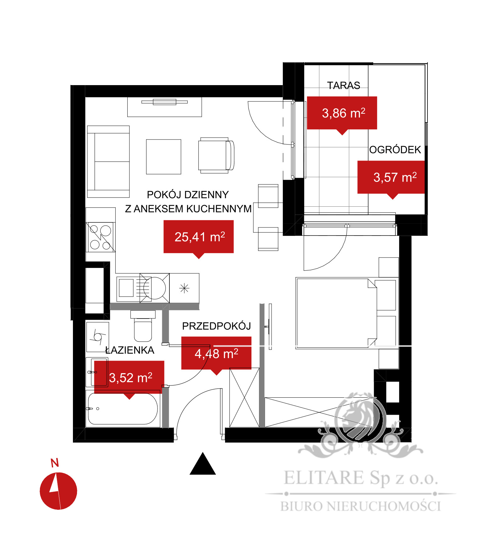 Mieszkanie 33,41m2 z możliwością wydzielnia sypialni/Kleczków, Wrocław Wrocław - zdjęcie 5