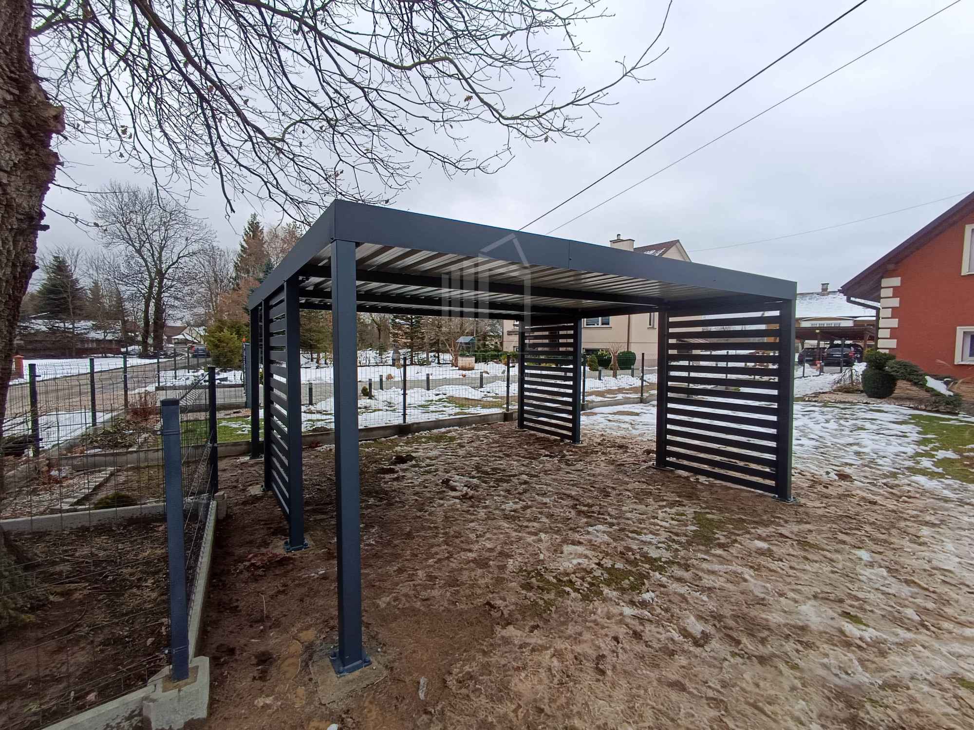 Carport PREMIUM - Wiata samochodowa 5x5 dodatkowa zabudowa ID1157 Żnin - zdjęcie 4