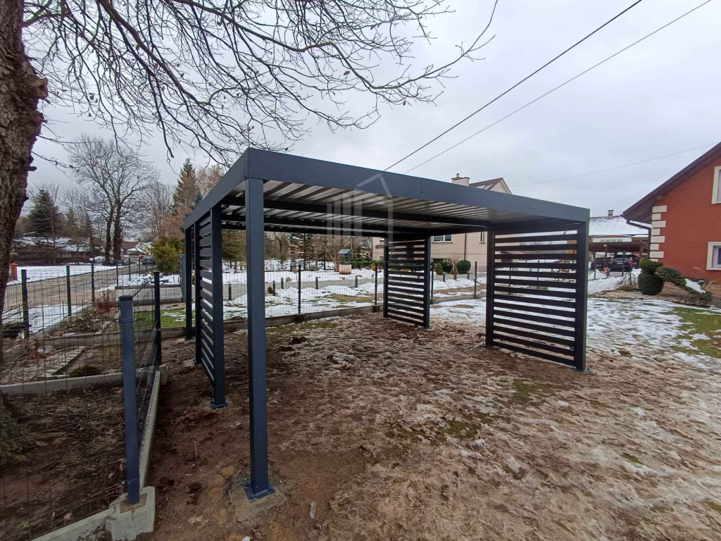 Carport PREMIUM - Wiata samochodowa 5x5 dodatkowa zabudowa ID1157 Żnin - zdjęcie 4
