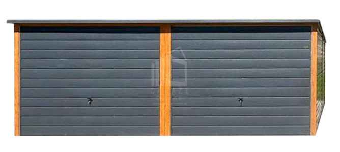 Garaż blaszany 6x6 m - 2x brama uchylna - dach ID1248 Sanok - zdjęcie 1