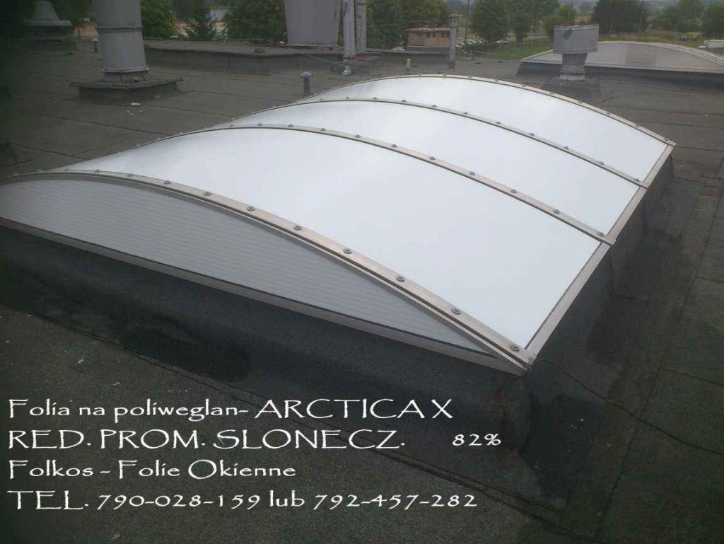 Folia przeciwsłoneczna zewn. -Folia na świetliki dachowe z poliwęglanu Białołęka - zdjęcie 2