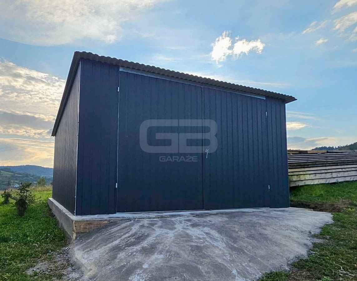 Garaż blaszany 4x5m - wolnostojący - brama dwuskrzydłowa  GB164 Oświęcim - zdjęcie 2