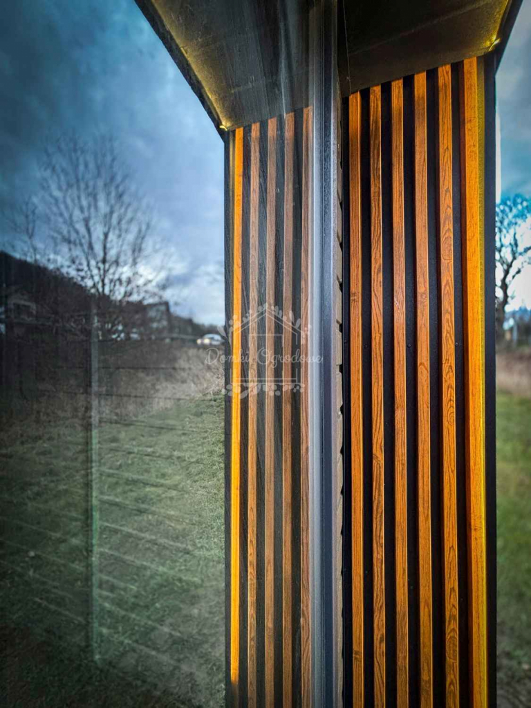 Schowek  Domek ogrodowy PREMIUM 3x3m + wiata Dekor  Antracyt  ID904 Szczecin - zdjęcie 9