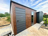 Schowek domek ogrodowy 3x3m  okno  drewnopodobny - antracyt ID882 Olsztynek - zdjęcie 4