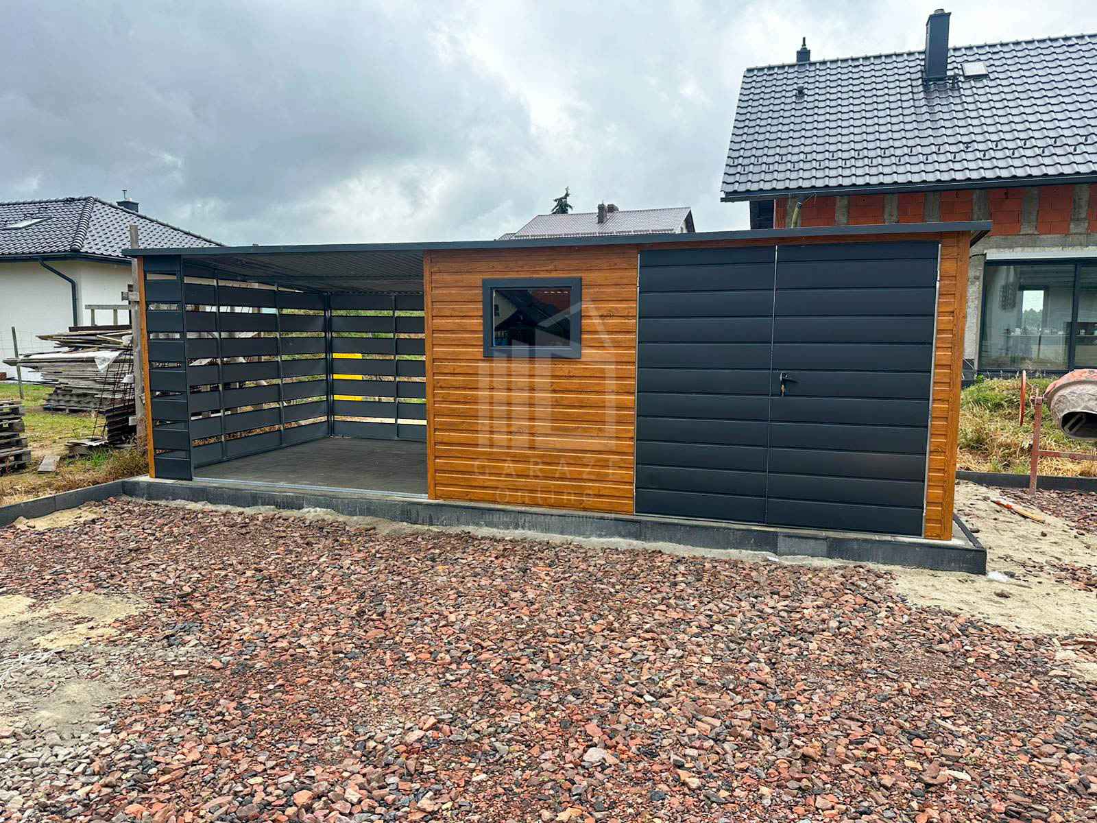 Schowek - domek ogrodowy 3,8x2,5m - wiata 3m - drzwi okno dach ID1050 Koszalin - zdjęcie 4