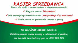 Praca w markecie dla osób z orzeczonym stopniem niepełnosprawności Niedźwiedź - zdjęcie 1