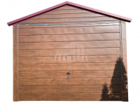 Wolnostojący Garaż Blaszany 3x6 Brama - Drewnopodobny Dwuspadowy TS142 Piła - zdjęcie 1