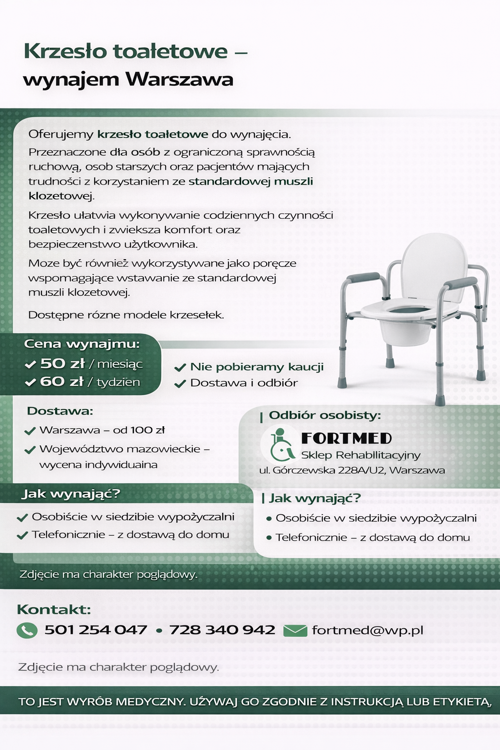 Krzesło toaletowe – wynajem Warszawa Bemowo - zdjęcie 1