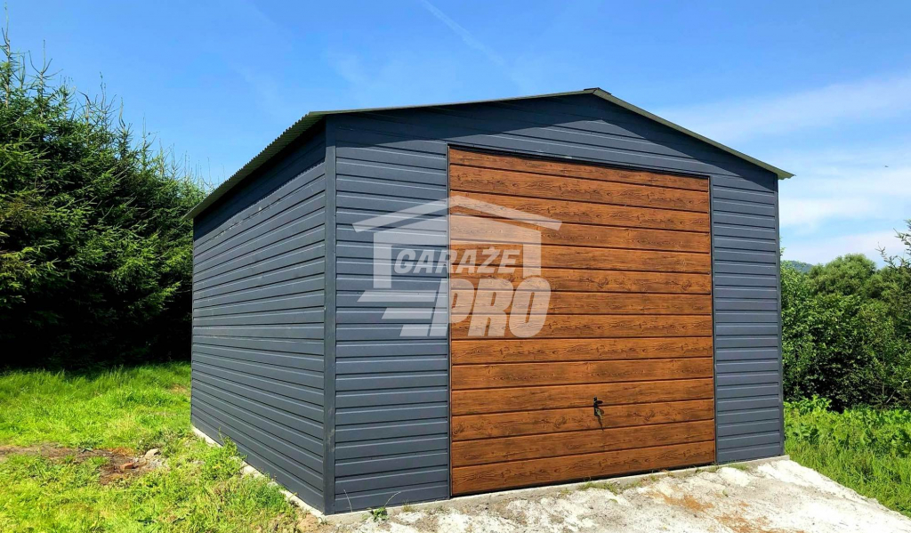 Garaż blaszany 5x5 Brama uchylna Dach dwuspadowy - wolnostojący GP87 Wieliczka - zdjęcie 7