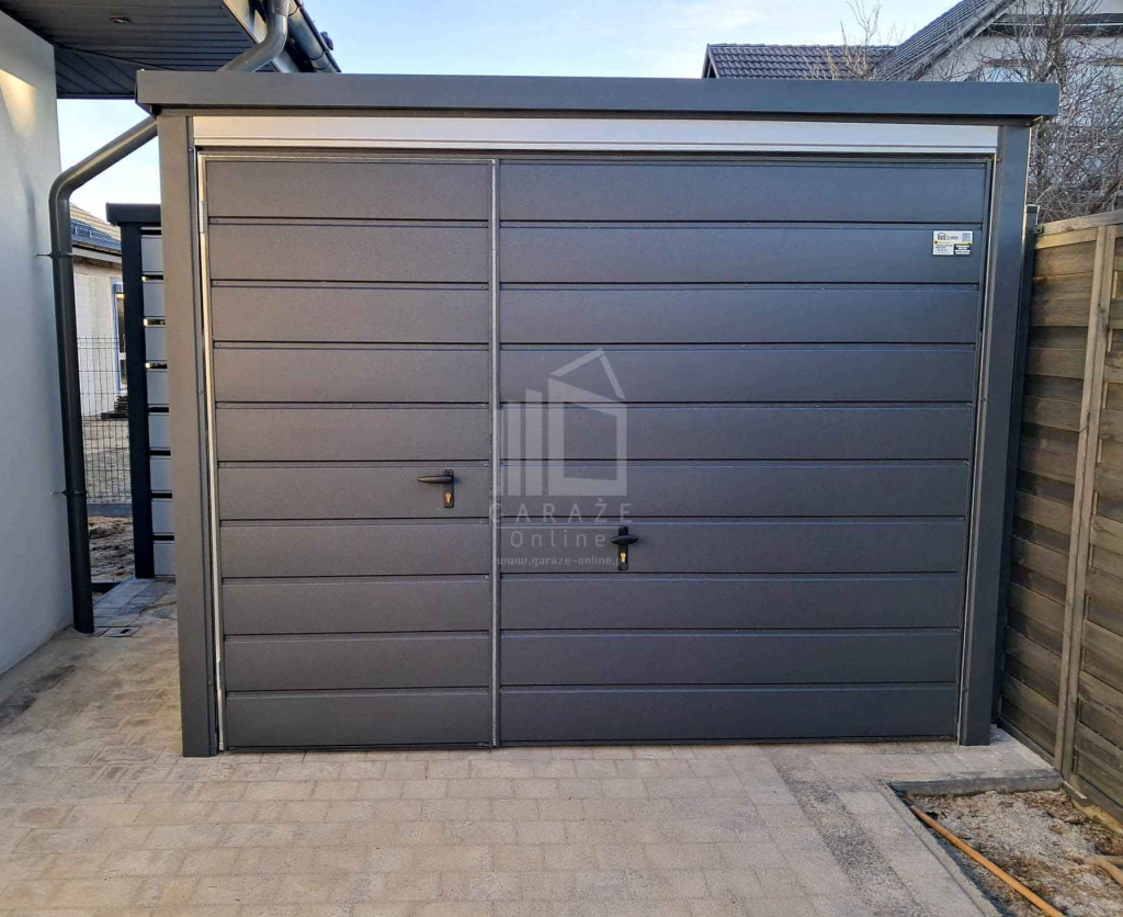 Garaż blaszany 3x5m - brama uchylna drzwi dach spad w tył  ID978 Krynica-Zdrój - zdjęcie 3