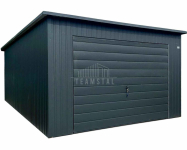 Garaż blaszany 4x5m - brama uchylna okno  dach rynna  TS1116