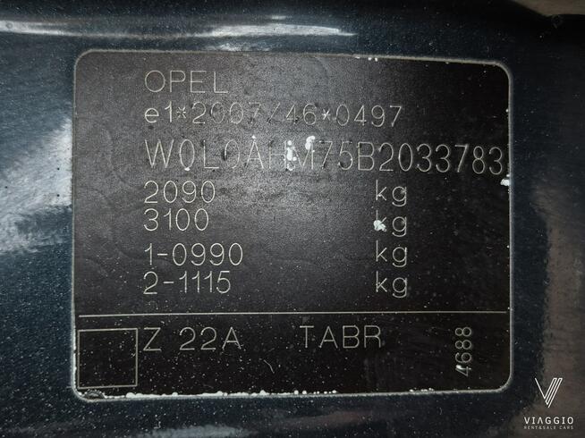 Zafira 1.6 benzyna Edition 116 km klima HAK 7 foteli SERWIS 2011 Tychy - zdjęcie 9