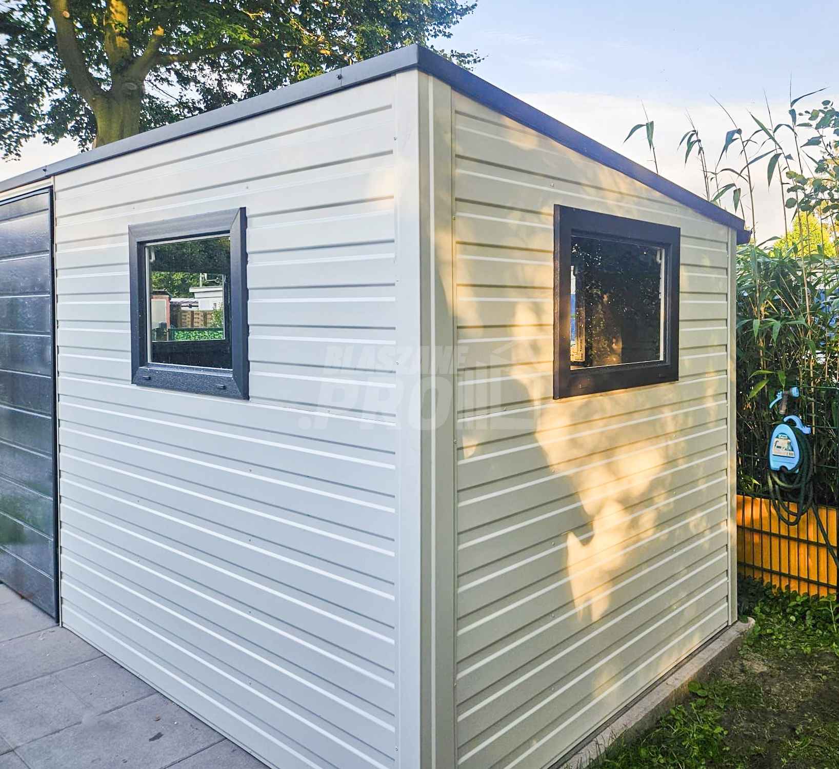 Schowek - Domek ogrodowy 3x2m - Drzwi - 2x okno - biały antracyt GP428 Międzyrzecz - zdjęcie 4
