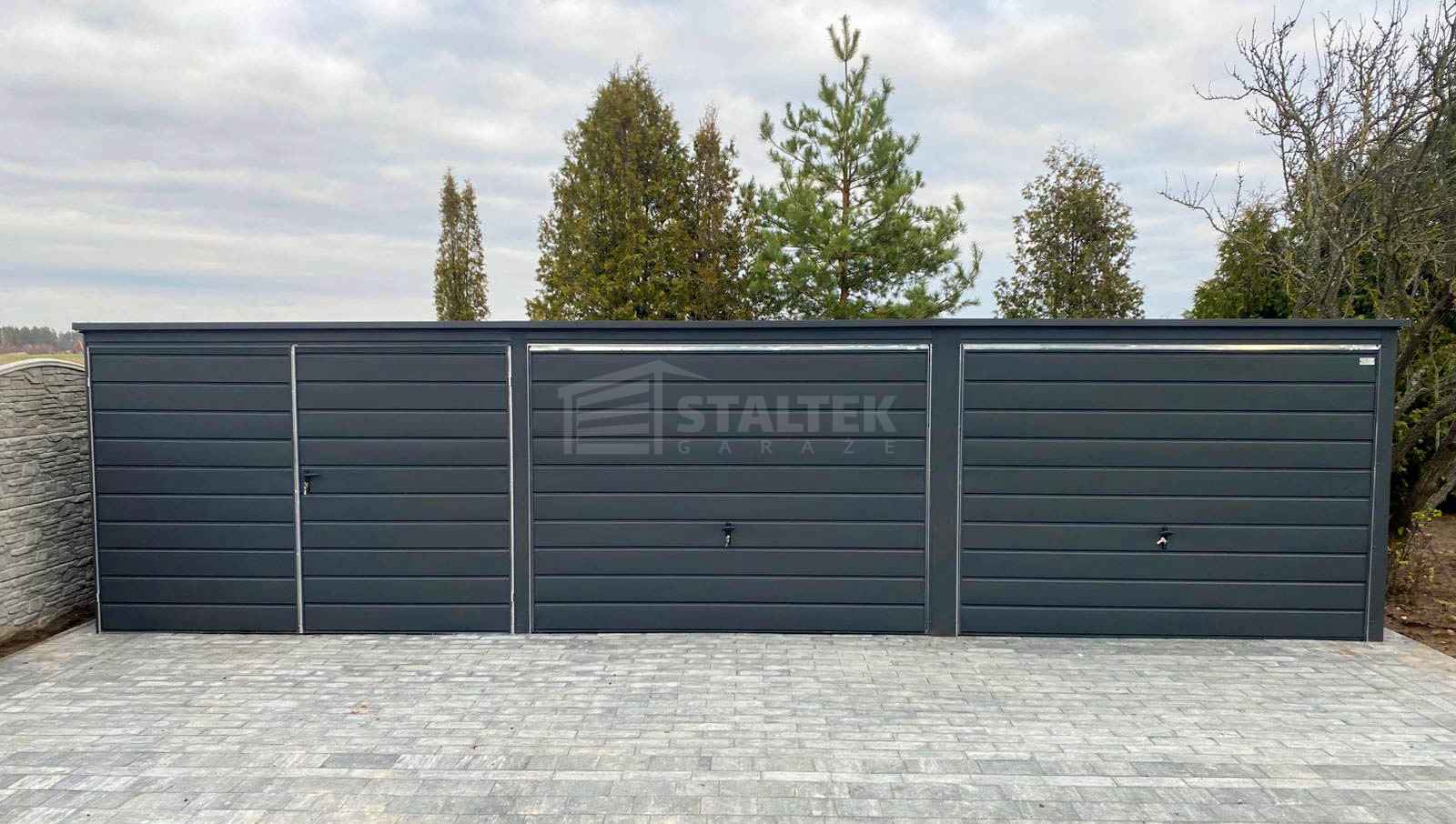 Garaż blaszany 9,4X5m – 2xbrama uchylna – brama dwuskrzydłowa ST232 Malbork - zdjęcie 4
