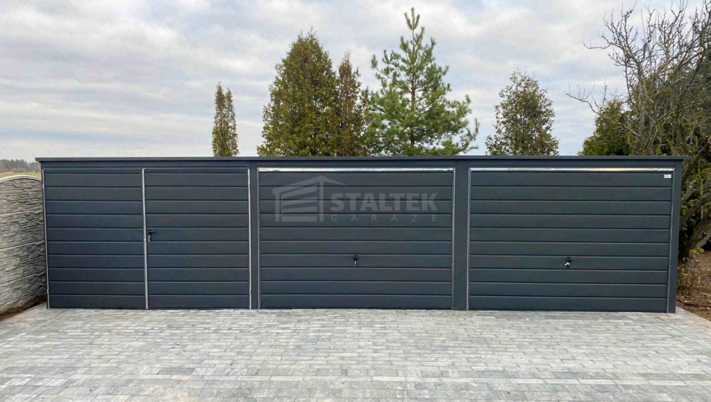 Garaż blaszany 9,4X5m – 2xbrama uchylna – brama dwuskrzydłowa ST232 Malbork - zdjęcie 4
