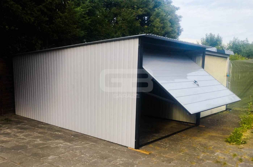 Garaż blaszany 3x5 Brama - Biały  - Dach spad w tył GB138 Drawsko Pomorskie - zdjęcie 6