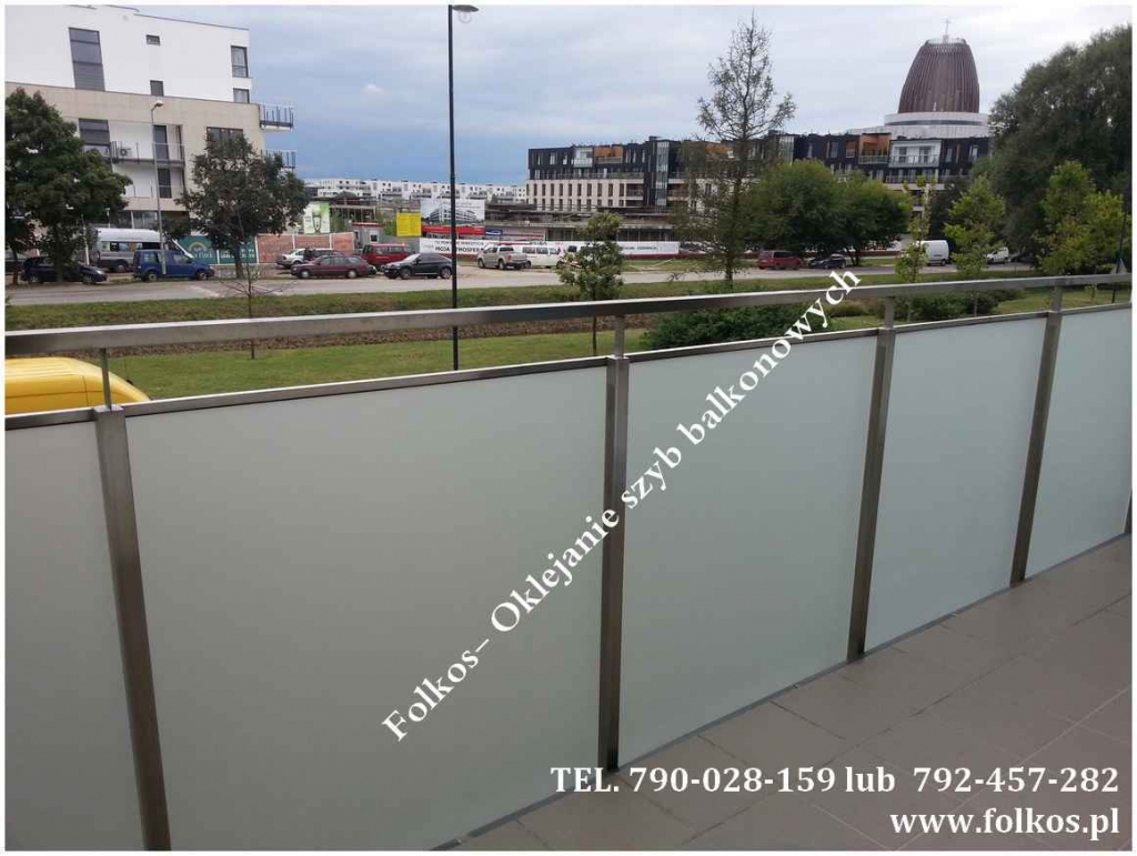 Folie na balkon Ceramiczna -Oklejamy szklane balkony Warszawa Białołęk Białołęka - zdjęcie 3