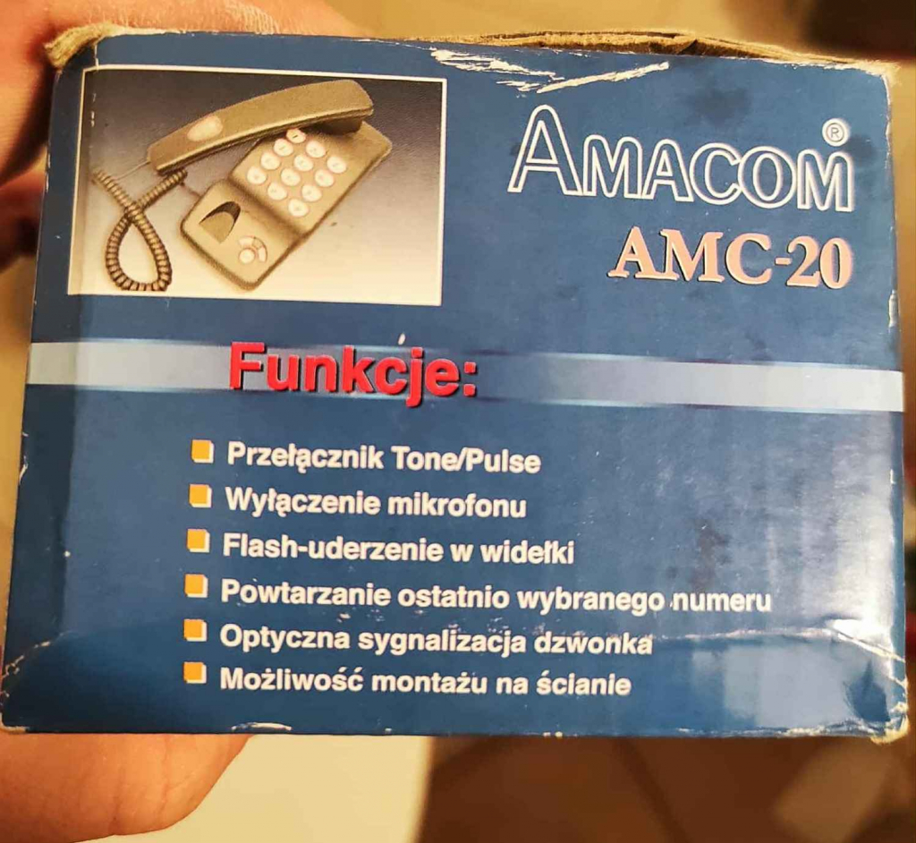 OKAZJA! ANTYK! Stacjonarny przewodowy telefon AMACOM AMC-20 Krowodrza - zdjęcie 7