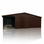 Garaż 6x5 + Wiata 2x5 Drewnopodobny Premium Dwuspadowy Montaż Gratis