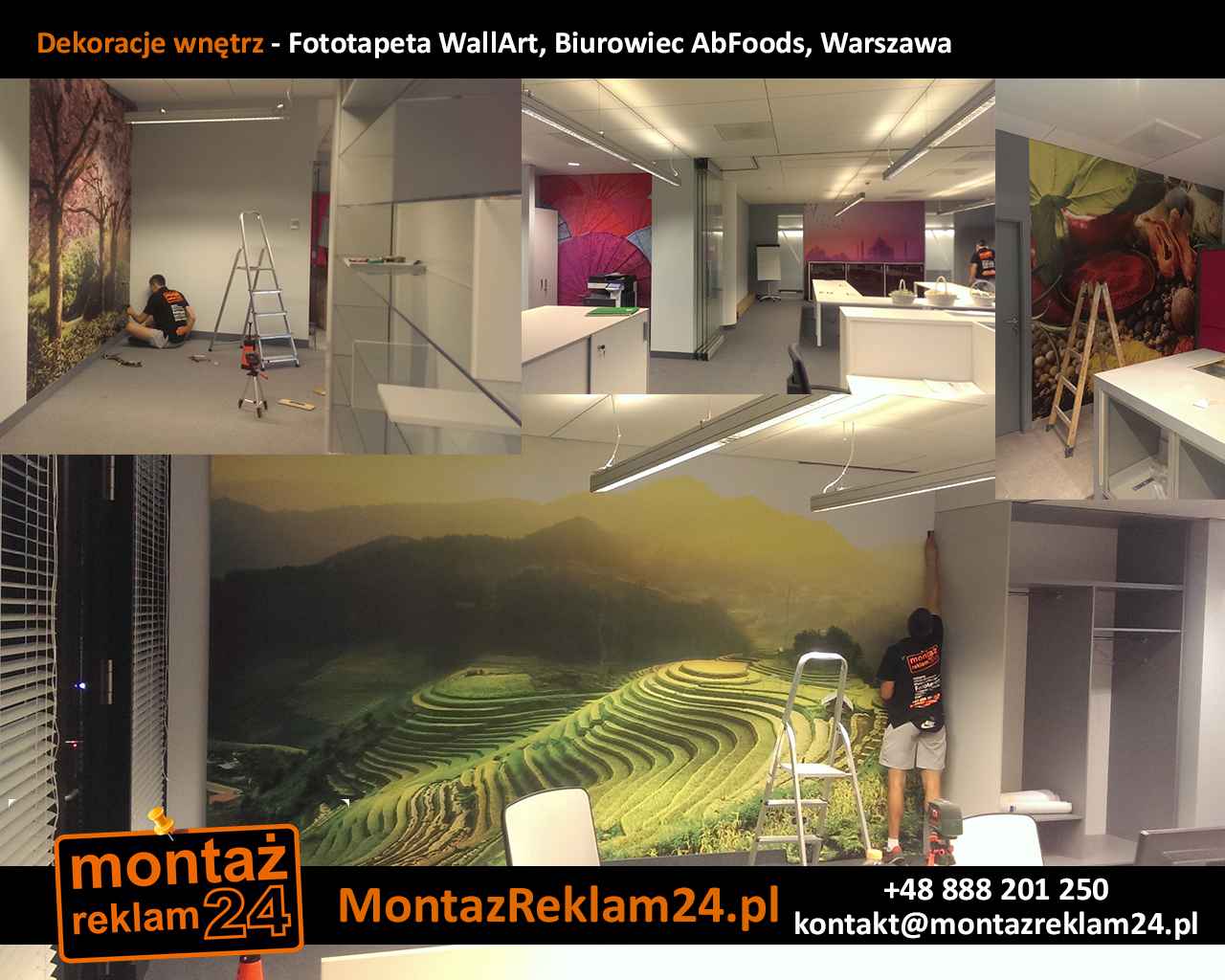 Wystrój wnętrz biur w dekoracje Warszawa | MontazReklam24.pl Wilanów - zdjęcie 2