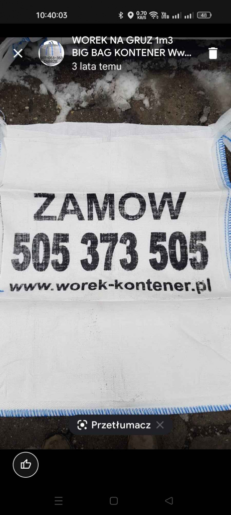Big bag 1m3 Bytom Zabrze Katowice Tychy Chorzów śląskie Zabrze - zdjęcie 1