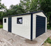 Garaż blaszany 4x5m -  brama uchylna - 2x okno - drzwi - rynny SO117 Słupsk - zdjęcie 3