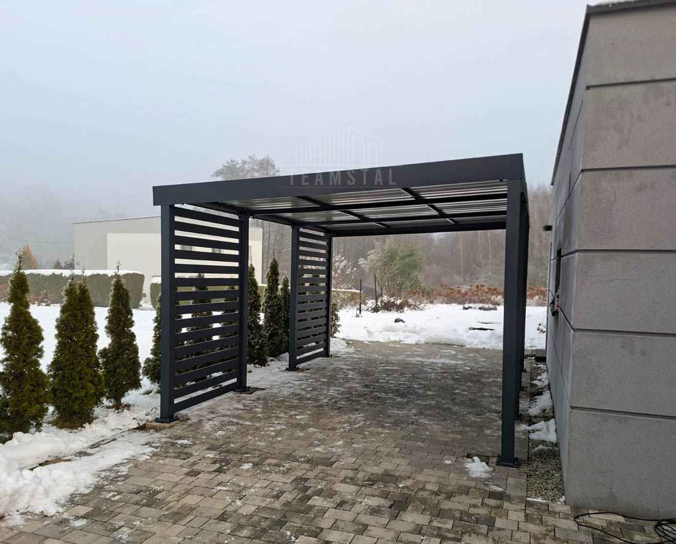 Carport PREMIUM - Wiata samochodowa 4x5  dodatkowa zabudowa TS1226 Żnin - zdjęcie 6