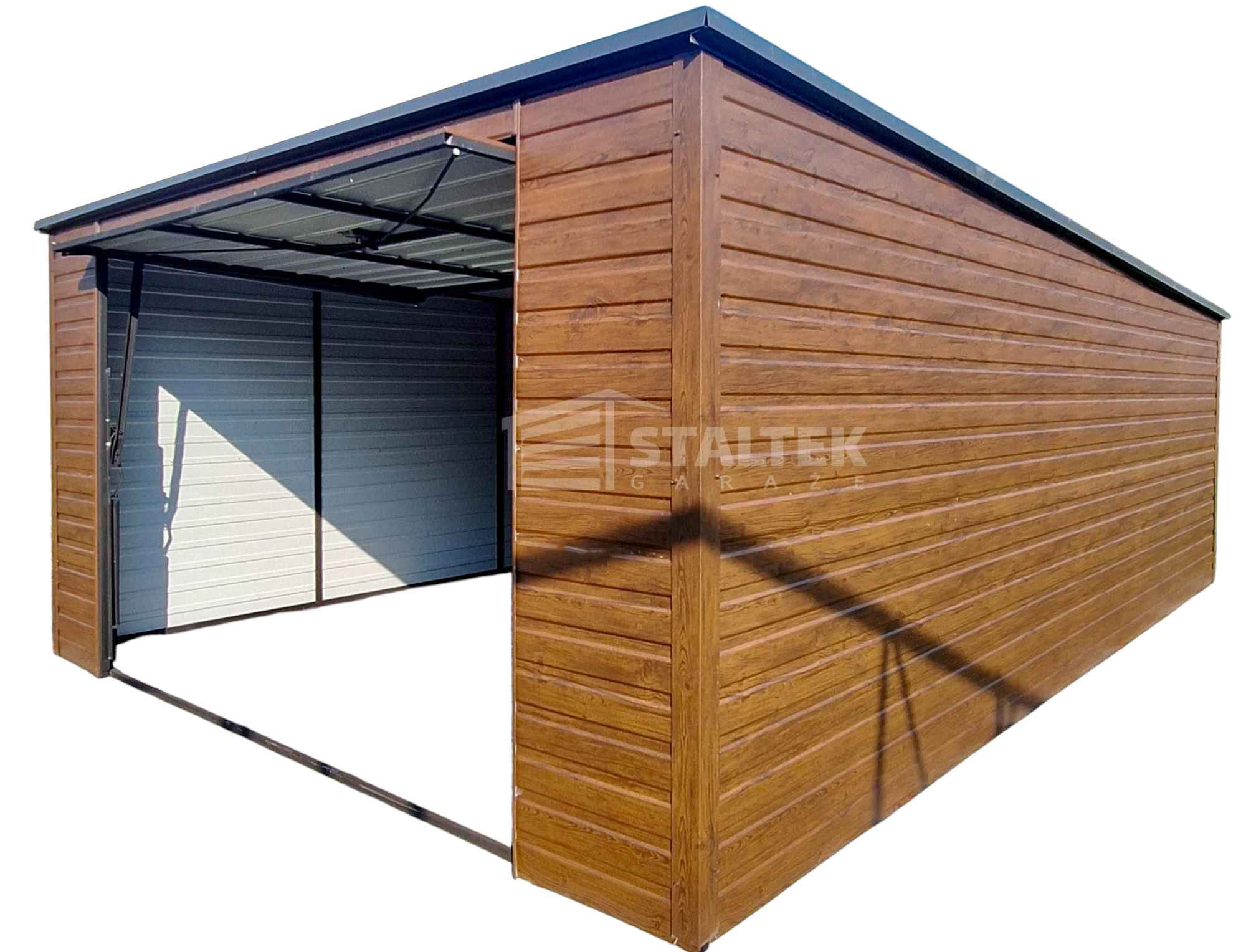 Garaż Blaszany 4x5 Brama uchylna - rynna  dach ST169 Ełk - zdjęcie 1