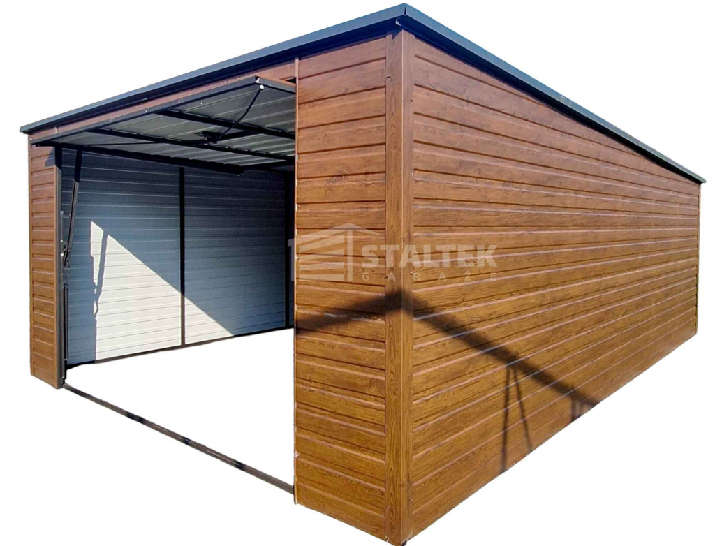 Garaż Blaszany 4x5 Brama uchylna - rynna  dach ST169 Ełk - zdjęcie 1