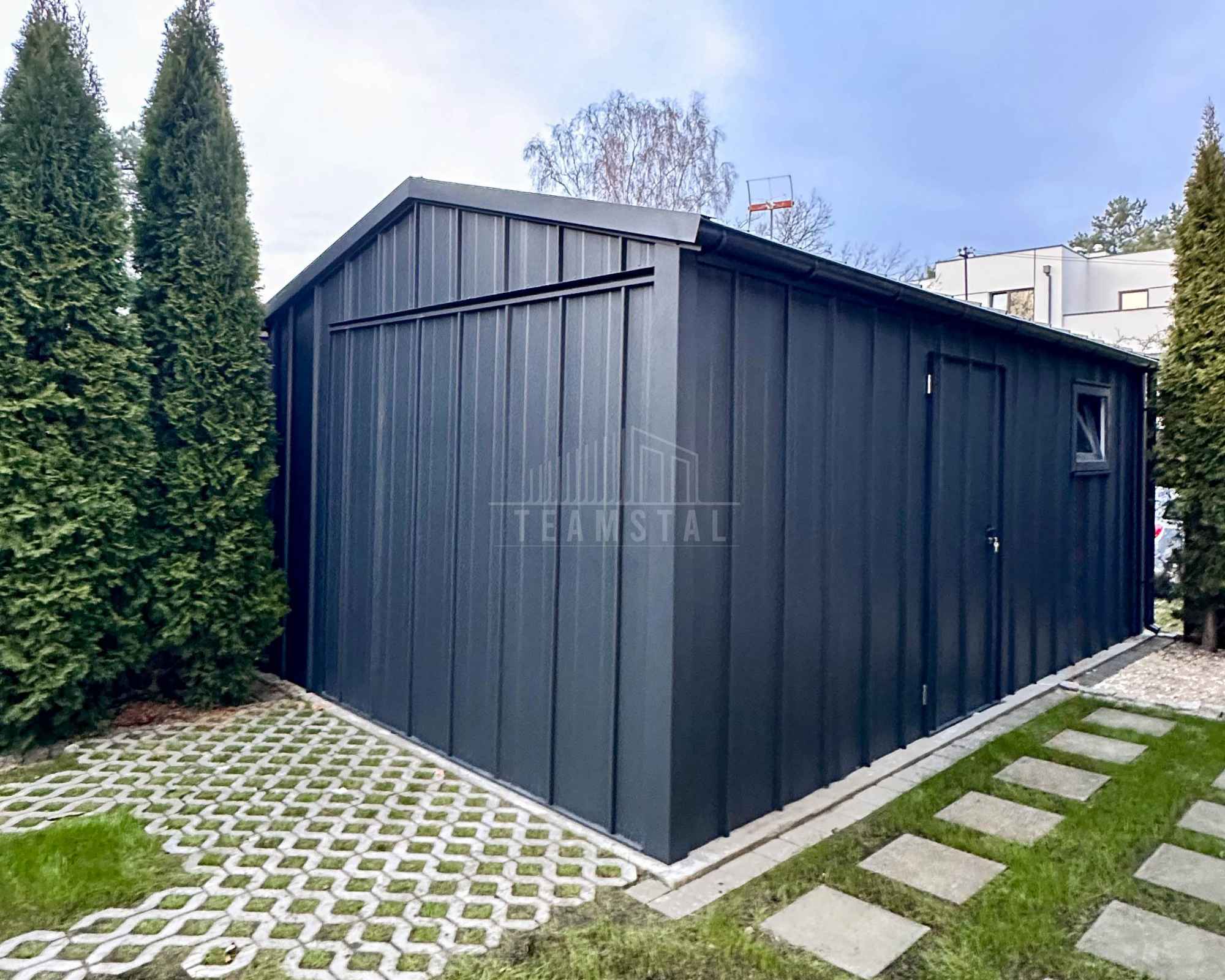 Garaż blaszany 4x6 brama okno drzwi blacha na rąbek rynny TS1188 Cieszyn - zdjęcie 4