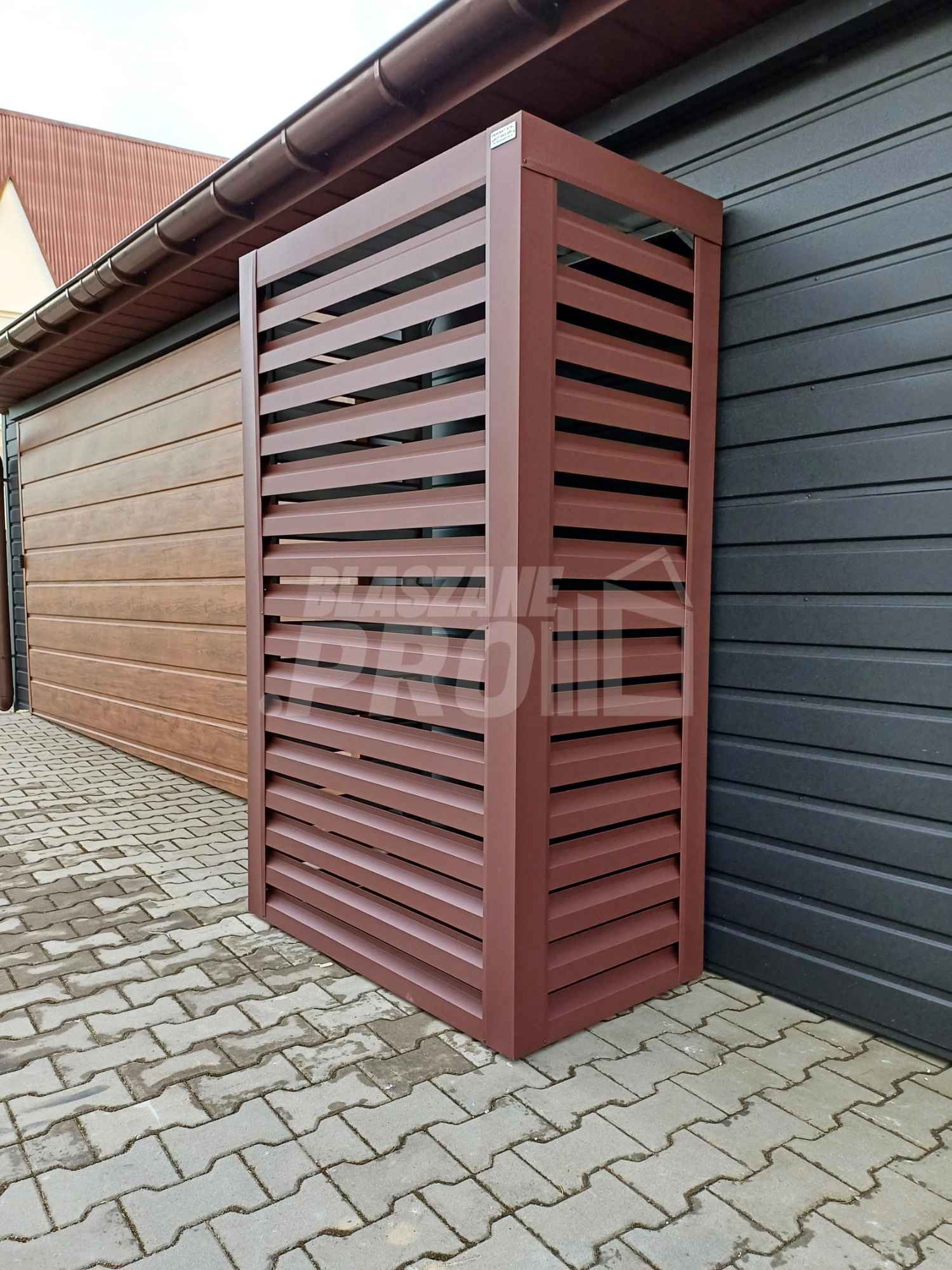 Osłona pompy ciepła 80x40x190 cm ciemny brąz GP318 Sopot - zdjęcie 4