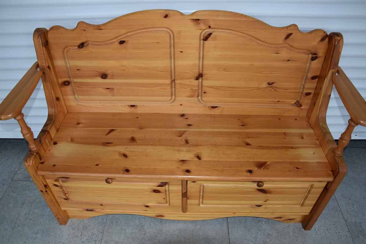 ławka z drewna sosnowego - super stan Olsztyn - zdjęcie 1