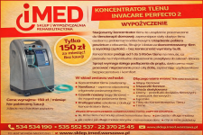 Koncentrator tlenu Invacare Perfecto 2 wynajem