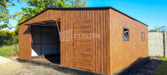 Garaż blaszany 6x6 Brama + drzwi + 2x okno drewnopodobnyt Dach ST111 Toruń - zdjęcie 5