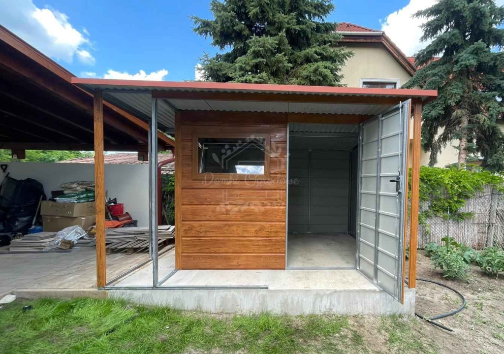 Domek ogrodowy 2,5×2,5m wiata jasny orzech – drewnopodobny ID1226 Białystok - zdjęcie 5