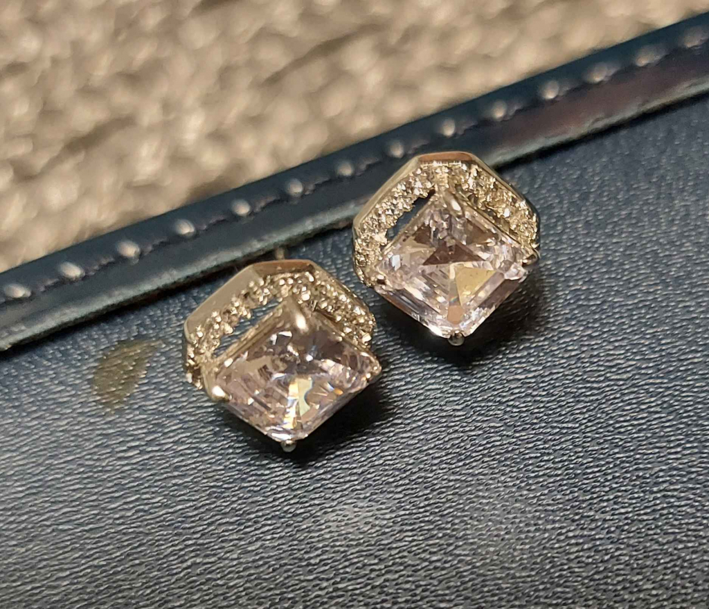 Kolczyki srebrne z cyrkonią Stare Miasto - zdjęcie 3