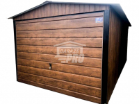 Garaż blaszany 3x6 2x Brama  drewnopodobny  Dach dwuspadowy GP77 Bełchatów - zdjęcie 1