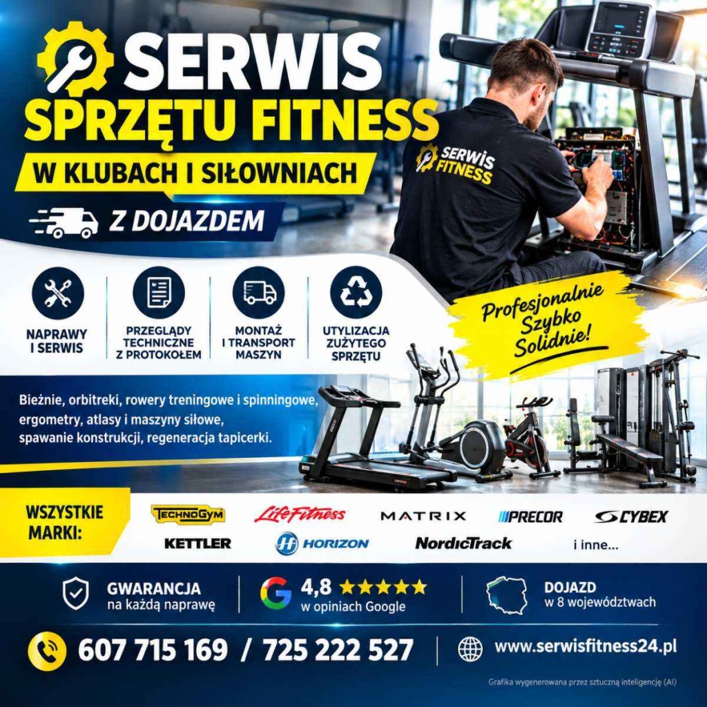Naprawa sprzętu fitness w klubach - bieżnie, orbitreki Bemowo - zdjęcie 2